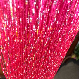 Vagasi 2 Pack Beaded Curtains 100x200 cm Crystal Beaded Curtains for Doorways Tassel Glitter String Curtains Room Dividers Curtain Hippie Room Décor for Living Room, Bedroom, Closet, Party