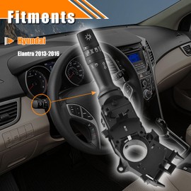 Headlight Dimmer Turn Signal Switch Fit for Hyundai Elantra 2013-2016, No Auto Headlight, Multifunction Combination Turn Signal Switch Replace OE# CBS2191 CBS2178 1S14387 934104R110 934104R111