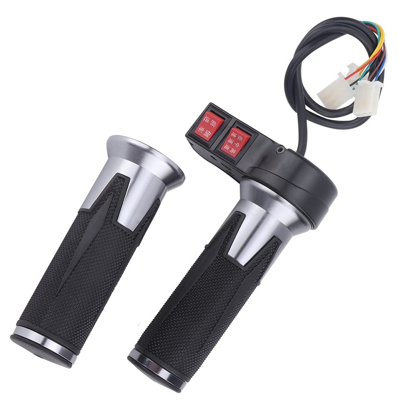1Pair E-Bike Throttle Grip, 3 Speed Gear Throttle Handle Grips