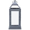 Elements Gray Metal Lanterns Set of 3-12 Inch Decorative Candle