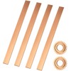 4 PCS Flat Copper Bars - C110 Copper Bus Bar,