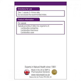 Natures Aid Natures Aid Acidophilus Complex 5 Billion 60 Vcaps - 4 Pack