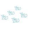 100Pcs Cute Paper Clips Blue Dolphin Style Exquisite Color Strong