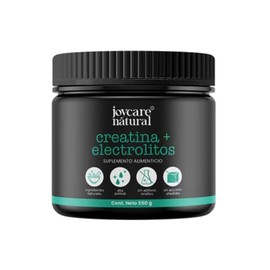 Joycare Natural Creatina Electrolitos Suplemento Alimenticio Polvo 550g Fuerza Resistencia Recuperación Muscular Aditivos Azúcares Añadidos