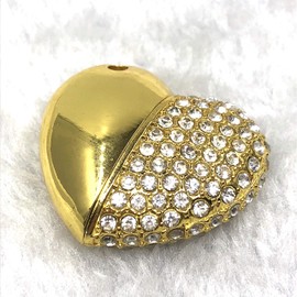 ASCENDAS Glitter Heart USB Memory 16GB Gold