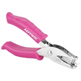 AEFFNOC Single Hole Punch, One Hole Puncher with Soft Grip Handle, 1/4 Inch Paper Hole Punches, Small Hole Punchers with Paper Mess Tray, 6 Sheets Capacity, for Crafts, Scrapbooks