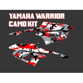 Factory EFX Yamaha Warrior 350 Red Camo Gas Tank Graphics decals sticker plastics camouflage