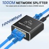 ZANZER Gigabit Ethernet Splitter 1 to 2, 1000Mbps High Speed