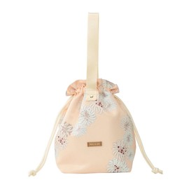 PAJB-TB08-PK Lunch Drawstring Bag Paul & Joe Breaktime Marks Kryzantame Nude Pink