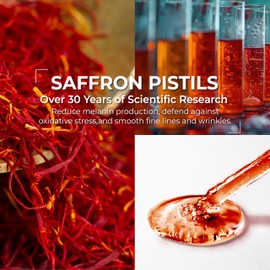 ABERA Saffron Serum For Melasma Treatment, Renewing for Face, Anti-Aging Serum for Fine Lines & Wrinkles, High Potency Saffron Extract, Hydrating Serum, Dark Spot Remover, 1.01 Fl Oz