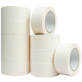 TOTDTDA Masking Tape 2 Inch, 10 Pack White Masking Tape Bulk for General Purpose Use, 2 Inches X 55 Yards X 10 Rolls (550 Total Yards) | TOTDTDA