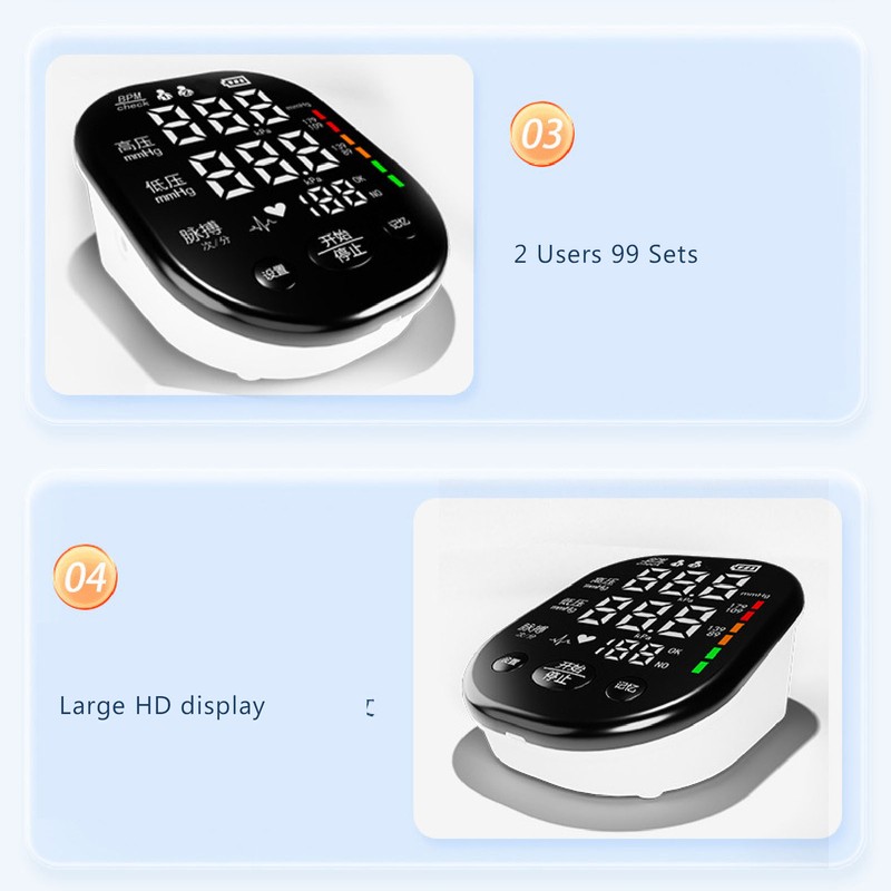 Health Monitor Electronic Arm Style Measuring Device Voice Prompt Visual