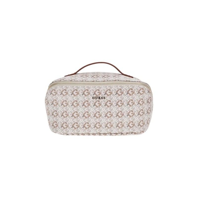GUESS Make Up Case Beige Multi, Beige/Multi-Coloured