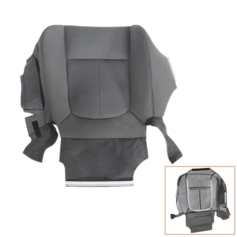 FZJDSD Gray Cloth Driver Side Bottom Replacement Seat Cover Compatible