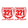 JUST RIDE Motocross Number Plate Replica Decal Stickers YZ