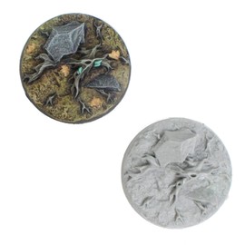 War World Gaming 40 mm Round Fantasy Forest Bases x5 Resin for Tabletop Miniatures & Figures
