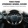 OHHMNKK Custom-Fit Steering Wheel Cover for Toyota Camry Corolla Highlander