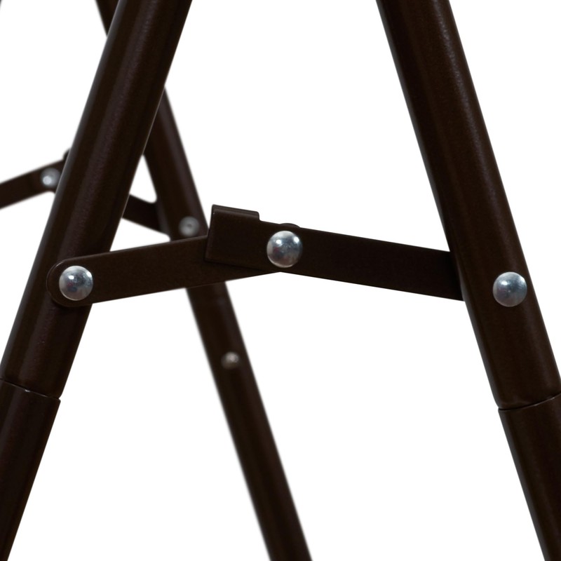 Household Essentials Valet Folding Clothes Rack, Strong Metal X-Frame, Chic