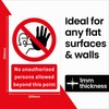 No Unauthorized Persons Allowed Beyond This Point - Safety Warning