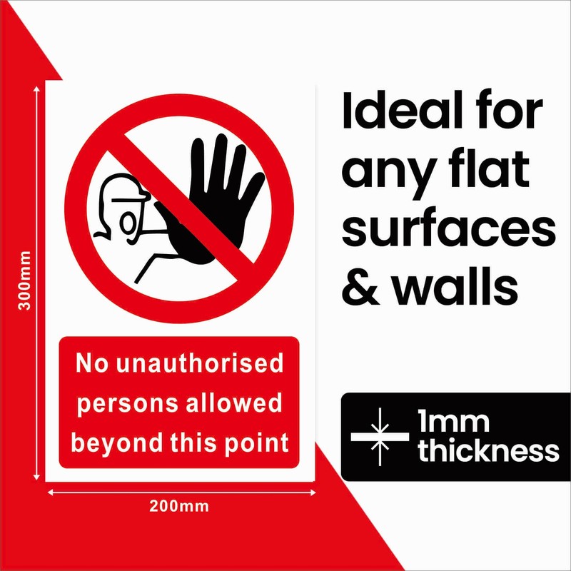 No Unauthorized Persons Allowed Beyond This Point - Safety Warning
