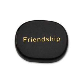 Friendship Crystals and Healing Stones for Best Friend Christmas Birthday Gifts for Brother Sister Engraved Inspirational Stones for Friend Motivational Sentimental Gifts for Bestie Black Agate Stone