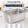 3 Pack Dish Pans for Kitchen Sink, Stainless Steel, 10L,