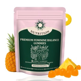 Premium Feminine Balance Gummies Probiotic pH Balance Gummies for Women Health Hawaiian Pineapple Flavor Vegan & Sugar-Free 60 Gummies 30 Day Supply