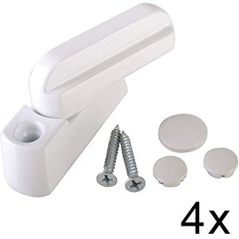 4pcs Sash Blocker Window Jammer - White - Extra Security for Various UPVC/PVC Doors and Windows and Home Security