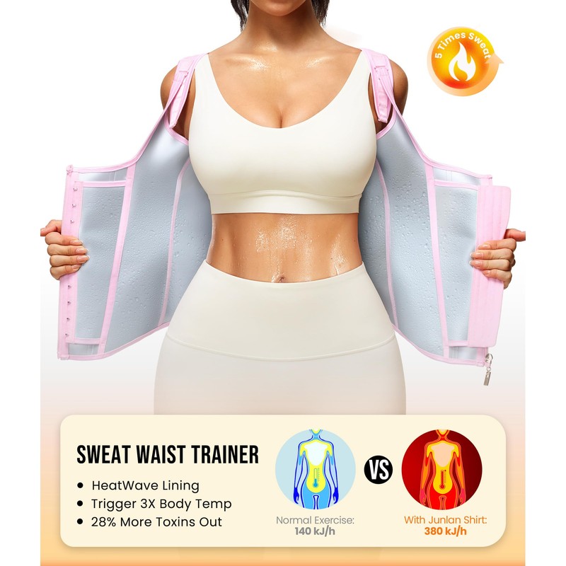 Junlan Waist Trainer for Women - Sauna Suit Sweat Vest