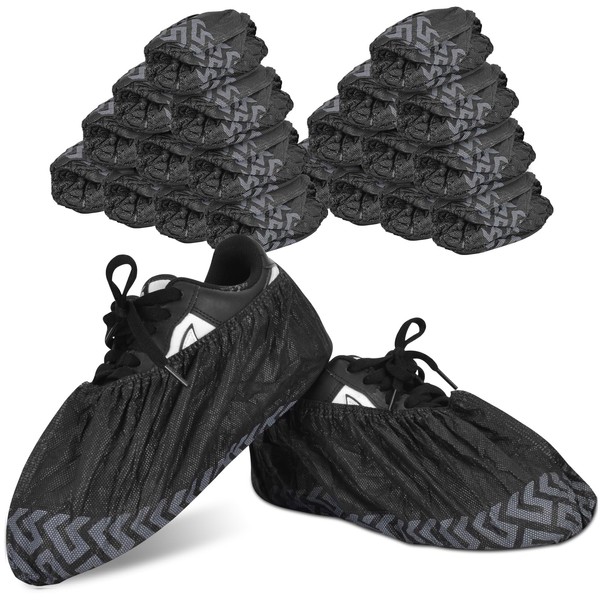 ‎Mondelys Shoe Covers Disposable 200Pack(100Pairs) Thicker Black Shoe Booties Covers