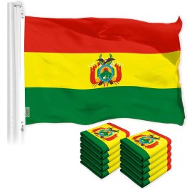 UD_G128 10 Pack: Bolivia Flag  3x5 Ft  LiteWeave Pro Series Printed 150D Polyester  Country Flag, Indoor/Outdoor, Vibrant Colors