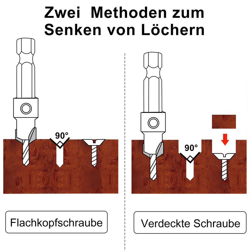 Countersink Drill Bit Set, Wood Drill, Countersunk Drill Bit for