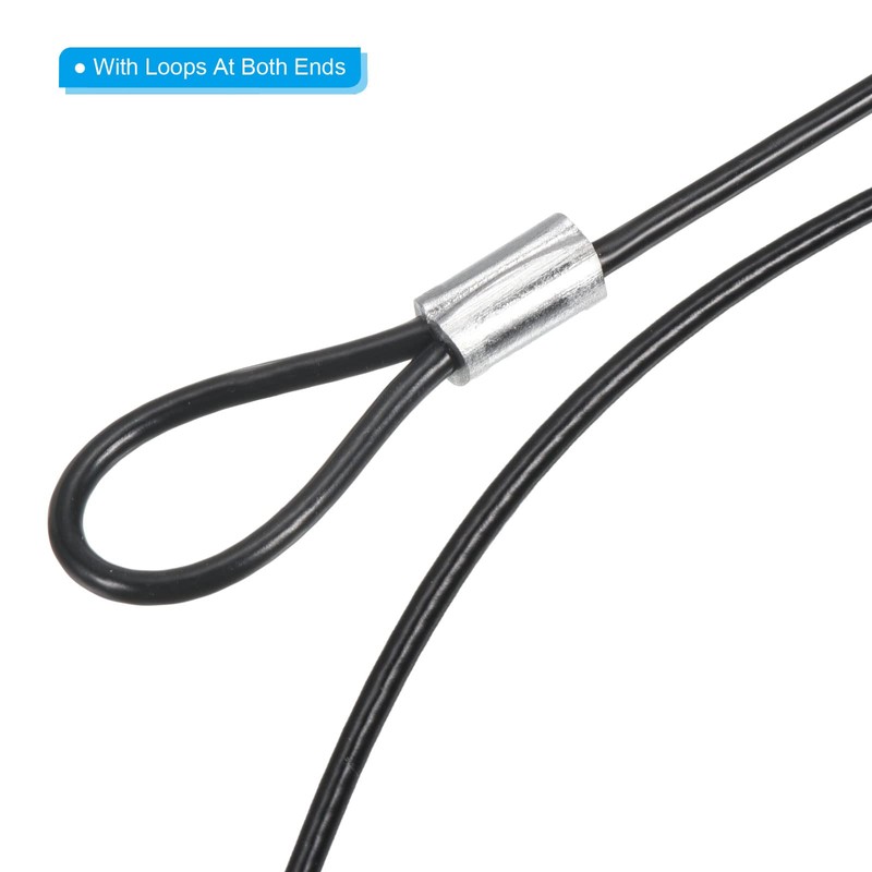 PATIKIL 9 Inch Safety Cable Lock, 10 Pack Stainless Steel