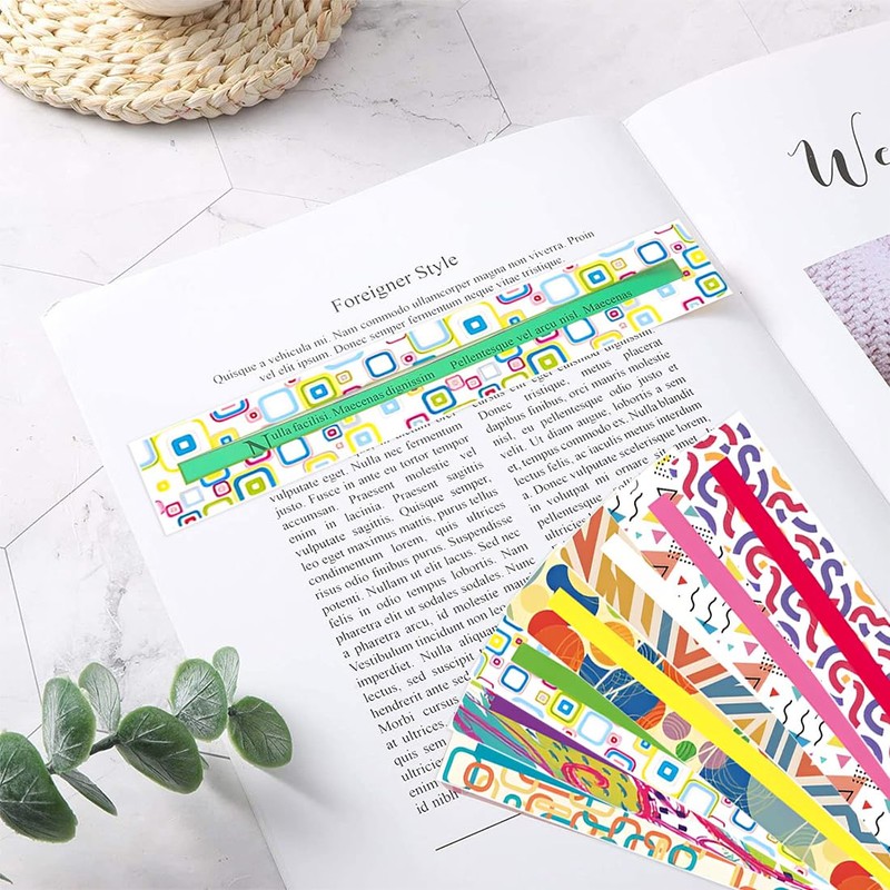 LONZIKP Pack of 8 Coloured Reading Stencils for Dyslexia Reading