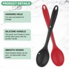 M METERXITY 2-Pack Silicone Spoons for Cooking, 10.6" Mixing Nonstick