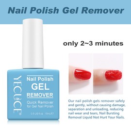 Gel Remover for Nails 2Pack, Gel Nail Polish Remover Quickly & Easily Remove Nail Polish In 3-5 Minutes, Gel Polish Remover No Need Soaking Or Wrapping, No Need for Foil-15ml