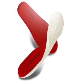 Harmonys Insoles for Kids, Junior, Shock Absorption, 3D, Arch, Breathable, red
