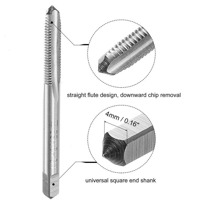 sourcing map Tap and Die and Drill Bit Set, M5