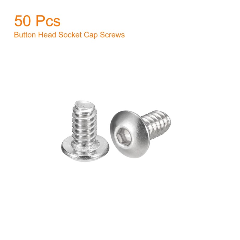 QUARKZMAN #6-32x1/4 Inch Switch Head Socket Cap Screws 50pcs 304