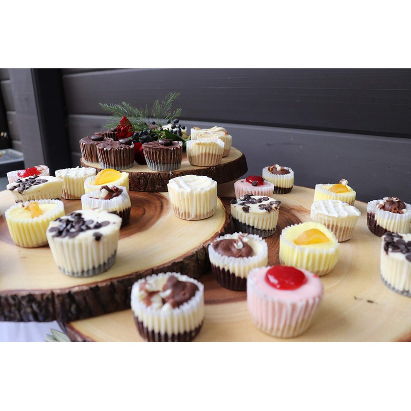 Lipper International Acacia Bark 3 Tier Swivel Server