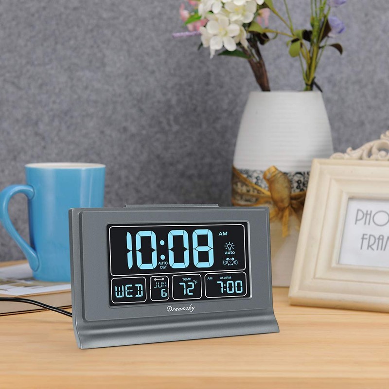 DreamSky Digital Alarm Clock with Battery Backup, 5 Inch Large