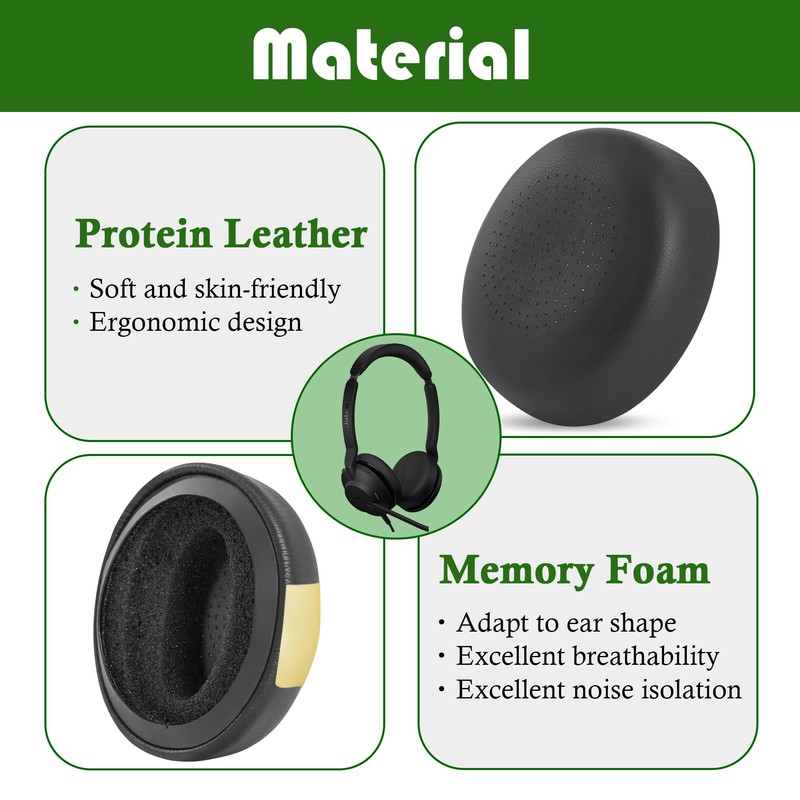 Evolve2 30 SE Earpads Replacement Cushion Compatible with Jabra Evolve2
