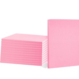 Frienda Frienda 12 Pcs Insulation Foam Board Bulk XPS Foam Sheet Insulation Panel for DIY Crafts Sculpture Modeling Floral Arrangements School Home Office Art(12" X 12" X 1/2",Pink)