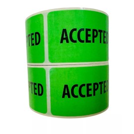 Labels and More 500 Accepted QC Green Inventory Control Warehouse Label Stickers 1.5" x 2.5"