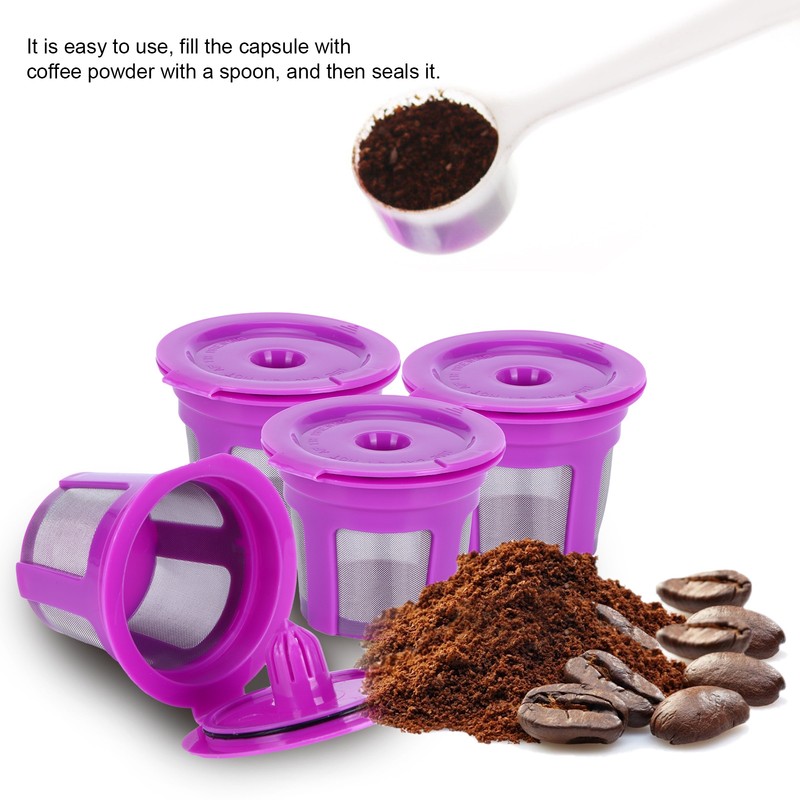 Coffee Capsule Brush Spoon Set Reusable Coffee Making Filter Cup