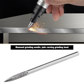 ECSiNG 30PCS Diamond Coated Rotary Burr Drill Bits 2.35mm Shank for Fine Detail Work Cutting Engraving Carving Touch-Up Finishing Rotary Tool