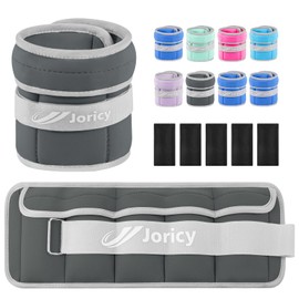 Adjustable Ankle Weights for Women Men Kids 1-3 LBS 1 Pair Wrist Leg Arm Weights with Removable Weight, Strength Training Weight for Jogging, Walking, Running, Fitness, Gym Workout, Grey