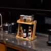 GOBAM Spice Rack Organizer 2-Tier Kitchen Countertop Cabinet Storage Shelf,