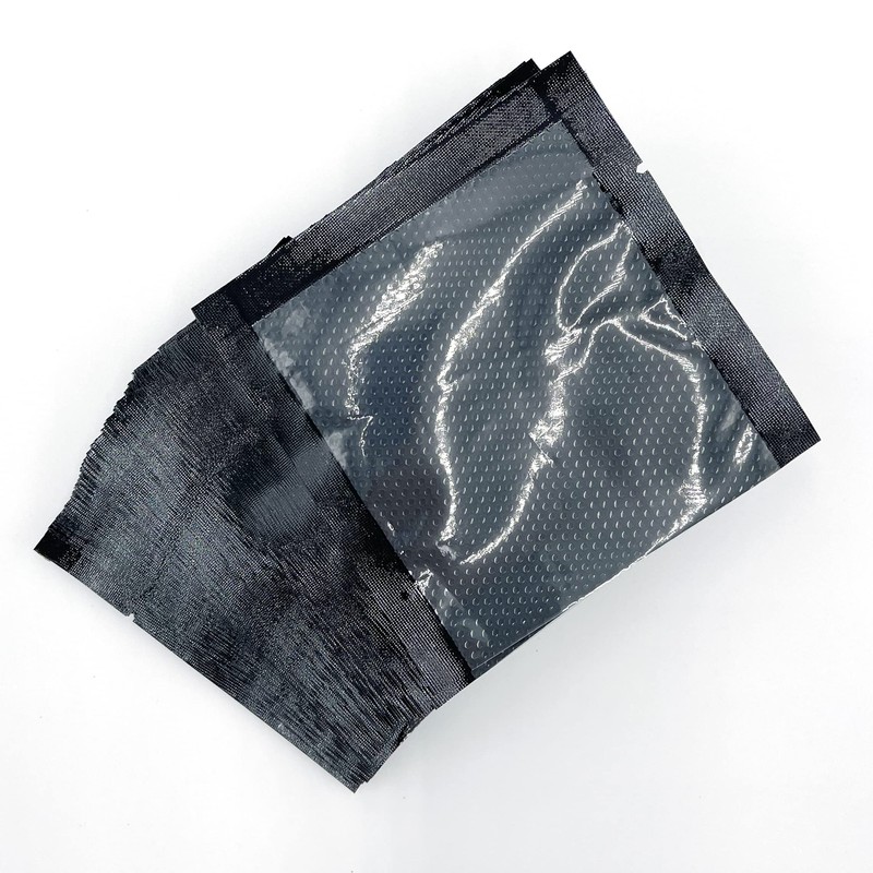 FoodVacBags 4" X 4" Black Back Clear Front Embossed Vacuum