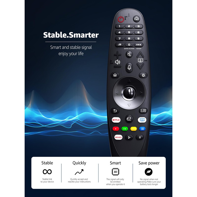 CLVIZCXOM AKB75855501 Voice Magic Remote Control Replacement for LG Smart